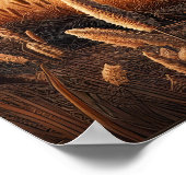 畏敬の念威厳のあるを抱いて歩くライオン ポスター (角)