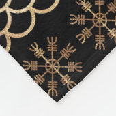 畏敬の毛布のゴールデンヘルム フリースブランケット (角)