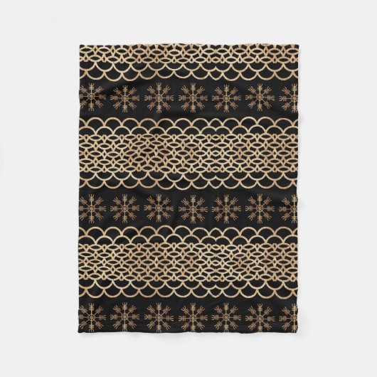 畏敬の毛布のゴールデンヘルム フリースブランケット (正面)