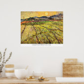 畑が耕された風景ビンセント・ヴァン・ゴッホ ポスター (キッチン)