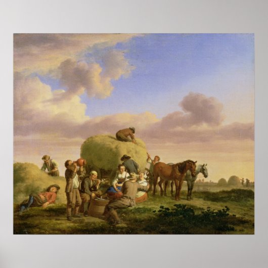 畑で休むヘイメーカー ポスター (正面)