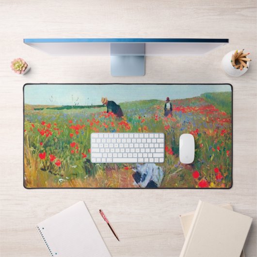 畑で花を摘むメアリーカッサット デスクマット (オフィス1)