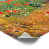 畑で花を摘むメアリーカッサット ポスター (角)