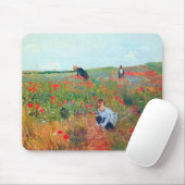 畑で花を摘むメアリーカッサット マウスパッド (マウス)