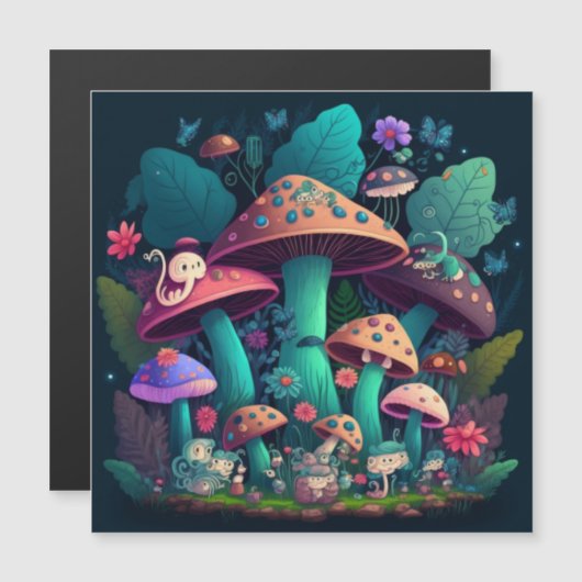 畑にキノコが溶け込む (正面/裏面)