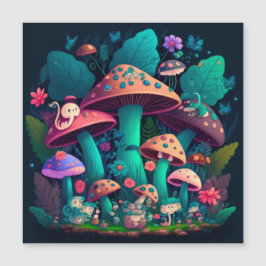 畑にキノコが溶け込む