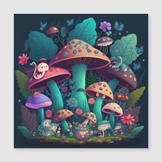 畑にキノコが溶け込む (正面)