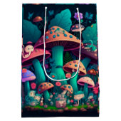 畑にキノコが溶け込む ミディアムペーパーバッグ (裏面)