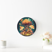 畑にキノコが溶け込む ラウンド壁時計 (ホーム)