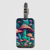 畑にキノコが溶け込む ラゲッジタグ (正面縦)