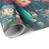 畑にキノコが溶け込む ラッピングペーパー (ロールコーナー)