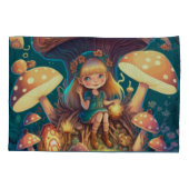 畑にキノコが溶け込む 枕カバー (裏面)