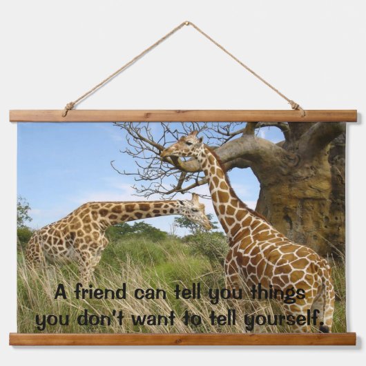 畑に木が生えてきてキリンを食う 吊り下げ型タペストリー (正面)