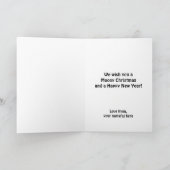 畑に納屋を置いたヴィンテージクリスマス、乳牛 シーズンカード (内部)