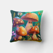 畑のキノコのエルフ装飾用クッション クッション (裏面)