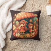 畑のキノコのエルフ装飾用クッション クッション (ブランケット)
