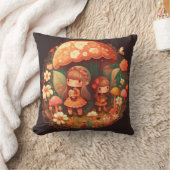 畑のキノコのエルフ装飾用クッション クッション (ブランケット)