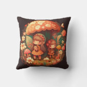 畑のキノコのエルフ装飾用クッション クッション (裏面)