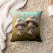 畑のキノコのエルフ装飾用クッション クッション (ブランケット)