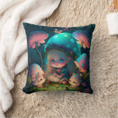 畑のキノコのエルフ装飾用クッション クッション (ブランケット)