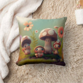 畑のキノコのエルフ装飾用クッション クッション (ブランケット)