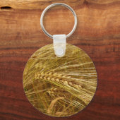 畑の小麦の粒。収穫時間だ！ キーホルダー (正面)