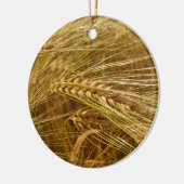 畑の小麦の粒。収穫時間だ！ セラミックオーナメント (左)