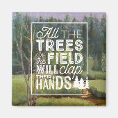 畑の木々が手を叩く – 《植物》アスペン – 磁石 (正面)