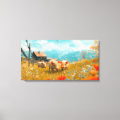 畑遊の子豚 キャンバスプリント (正面)