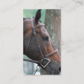 留められた暗い栗毛の馬の名刺 名刺 (裏面)