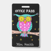 留学生パスバッジのフクロウ バッジ (Front)