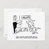 留守の夫がはがきを送る。 ポストカード (正面/裏面)