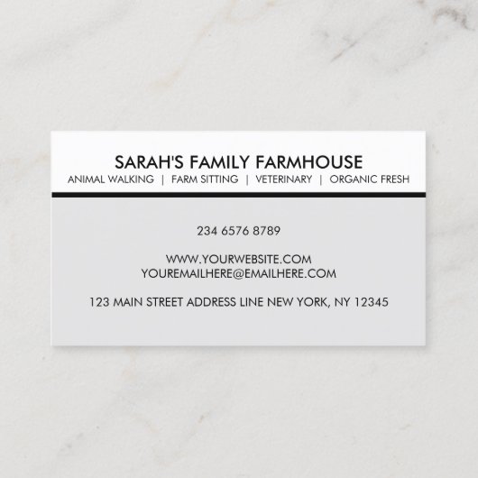 畜産動物獣医への感謝 名刺 (裏面)