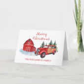 畜素朴舎とヴィンテージトラックメリークリスマス シーズンカード (正面)