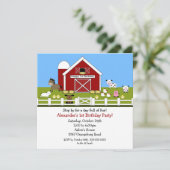 畜舎のおもしろい1歳 招待状 (スタンド正面)