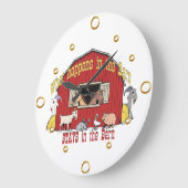 畜舎の壁時計 ラージ壁時計 (傾斜)