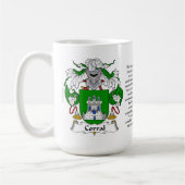 畜舎家族の紋章付き外衣 コーヒーマグカップ (左)