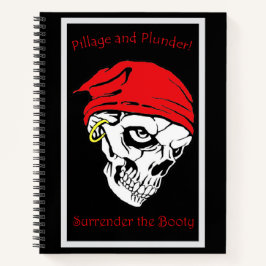略奪と略奪の黒地 ノートブック