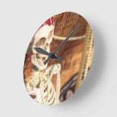 略奪のパーティー! ラウンド壁時計 (傾斜)