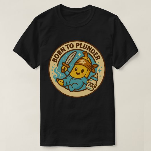 略奪の天才ベイビーバナナ Tシャツ (デザイン正面)