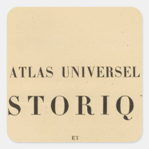 略標題の地図書のuniverselのhistorique スクエアシール