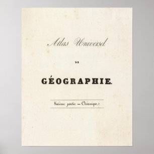 略標題の地図書のuniverselオセアニア ポスター