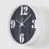 番はっきりした号顔オンウッド素朴 壁時計 (傾斜)