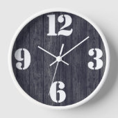 番はっきりした号顔オンウッド素朴 壁時計 (正面)