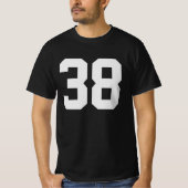 番カスタマイズ号と名前の白 Tシャツ (正面)