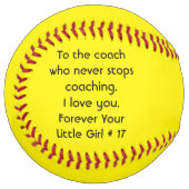 番カスタム号ソフトボールのコーチの贈答品 ソフトボール (正面左)