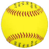 番カスタム号ソフトボールのコーチの贈答品 ソフトボール (裏面)