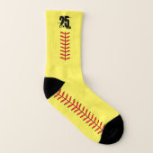 番カスタム号ソフトボール ソックス (左内側)