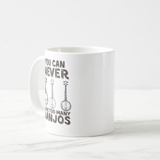 番上の数が多過ぎることはおもしろい無い コーヒーマグカップ (正面左)