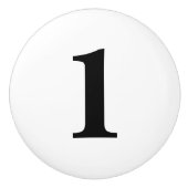 番付き白黒セラミックノブ セラミックノブ (正面)